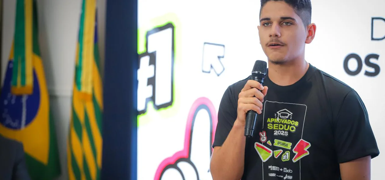 Estudante premiado no evento
