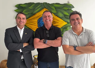 Flávio Bolsonaro, Jair Bolsonaro e Ciro Nogueira