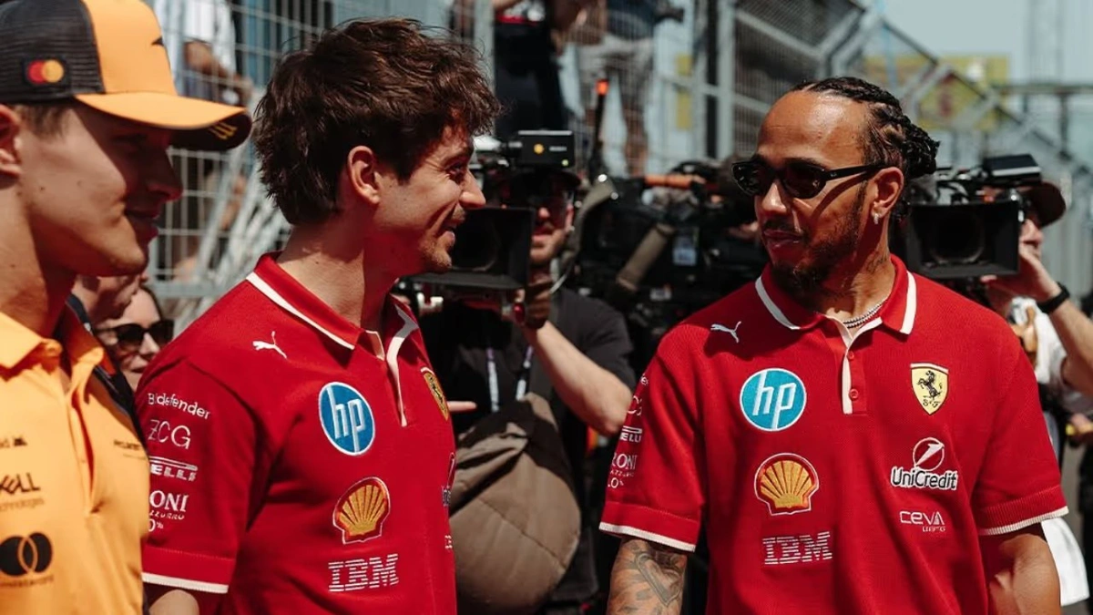 Lewis Hamilton e Charles Leclerc