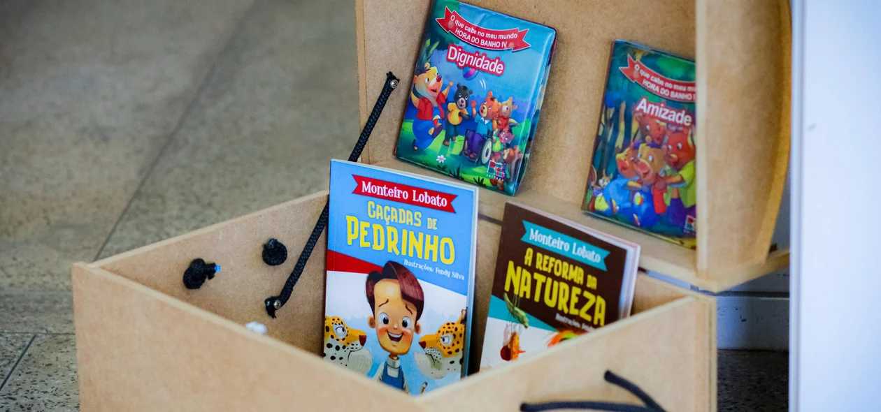 Livros e paradidáticos entregues pelo prefeito de José de Freitas