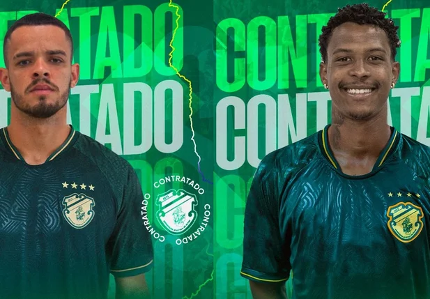 Luiz Meneses e Jalysson Gabriel, reforços do Altos para o Brasileirão Série D 2025