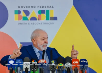 Lula em coletiva de imprensa