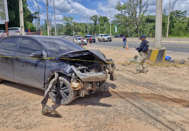 Motorista do Corolla atropelou e matou motociclista na BR 343 em Teresina