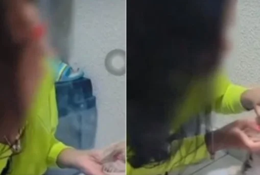 Mulher força cachorrinho a inalar fumaça de maconha e filma