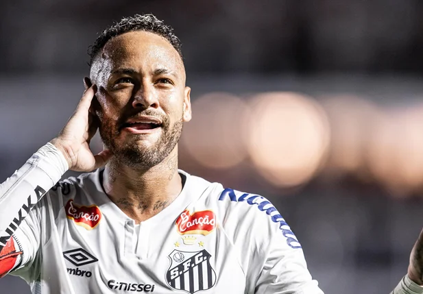 Neymar marcou um gol na vitória do Santos