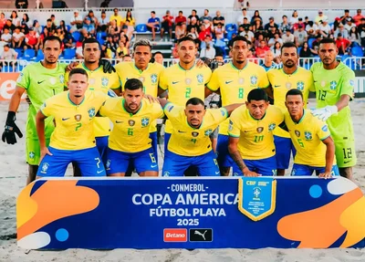 O Brasil venceu o Paraguai e se tornou campeão da Copa América de Futebol de Areia