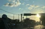 Pôr do sol em avenida de Teresina
