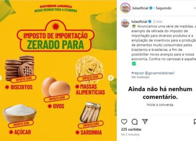 Postagem errada da equipe do presidente
