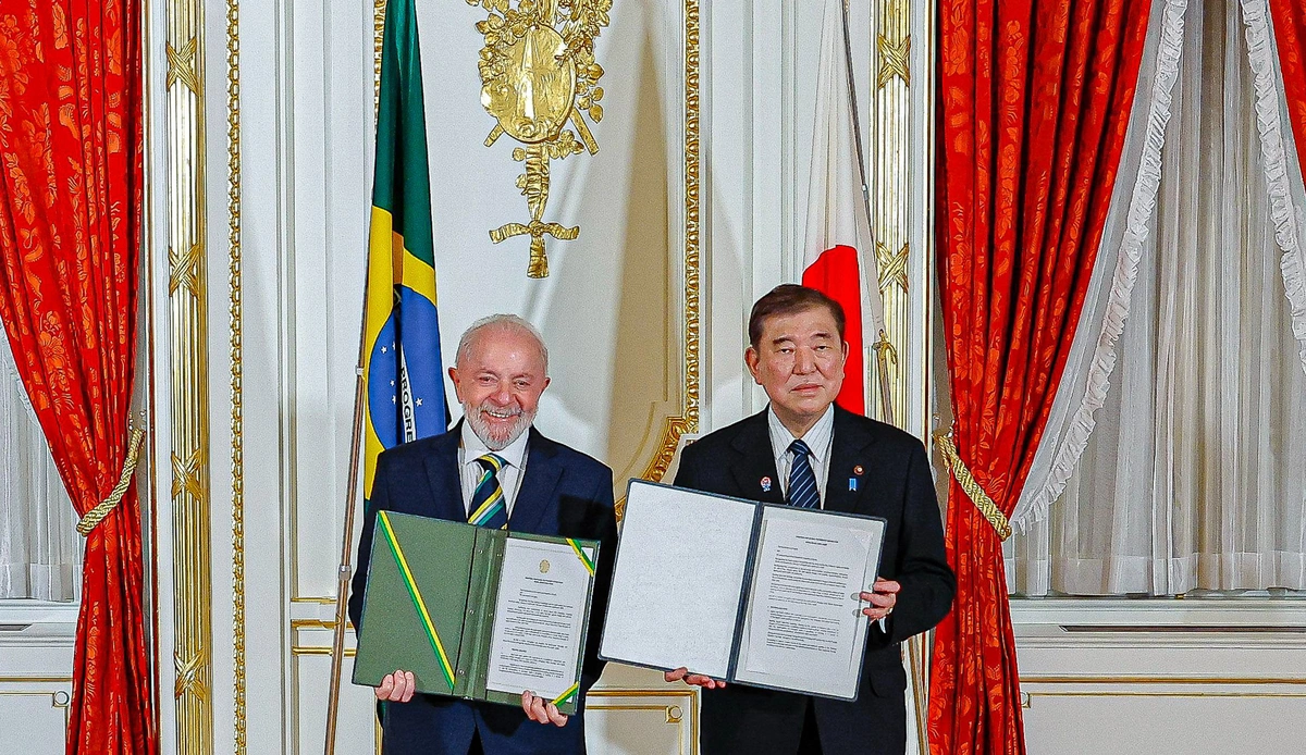 Presidente Lula e o o primeiro-ministro do Japão, Shigeru Ishiba