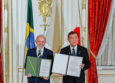 Presidente Lula e o o primeiro-ministro do Japão, Shigeru Ishiba