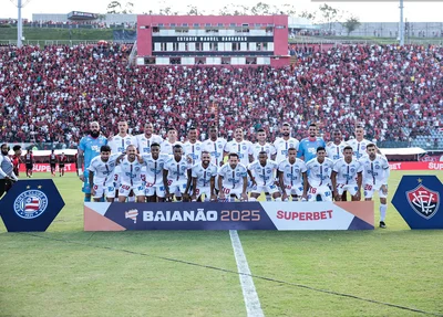 Time do Bahia antes da grande final do Campeonato Baiano