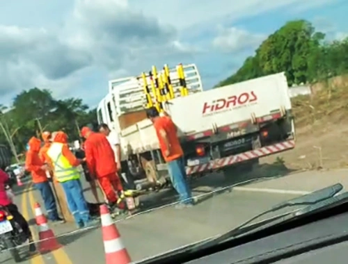 Acidente envolvendo mototaxista na Br 343 em Teresina