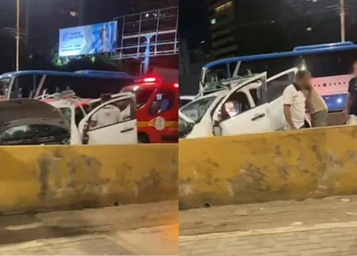 Acidente na Ponte Juscelino Kubitschek, em Teresina