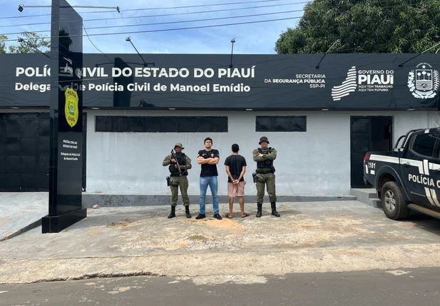 Acusado de estupro de vulnerável preso em ação da Polícia Civil e PM em Manoel Emídio