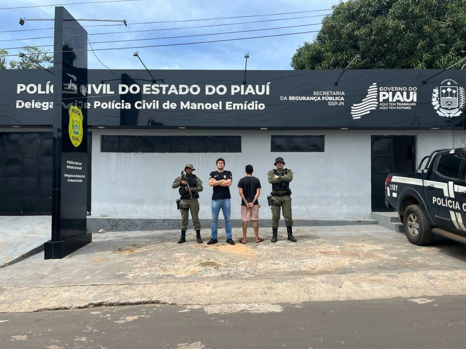 Acusado de estupro de vulnerável preso em ação da Polícia Civil e PM em Manoel Emídio