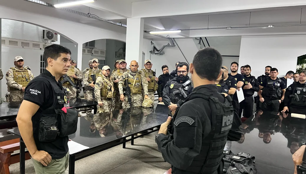 Briefing da operação deflagrada pela Superintendência de Operações Integradas da SSP-PI
