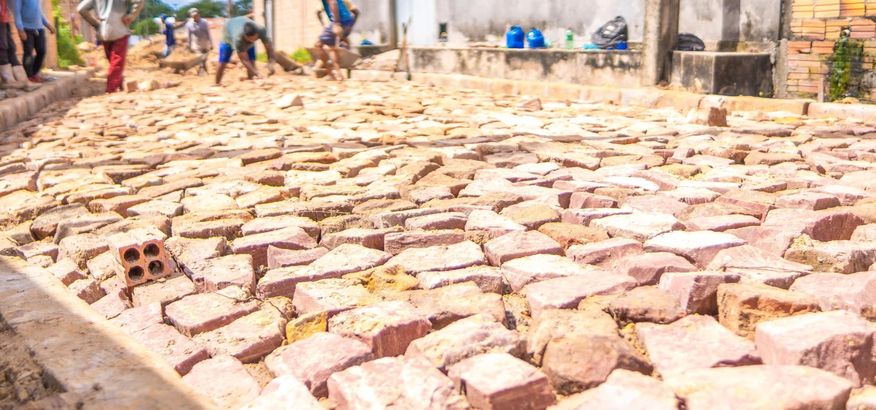 Calçamento em José de Freitas