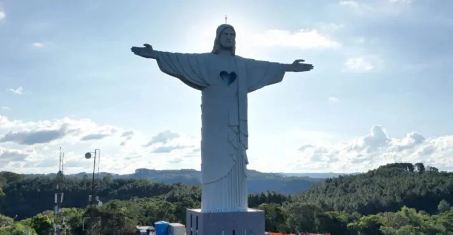 Cidade do RS inaugura Cristo mais alto que o do RJ