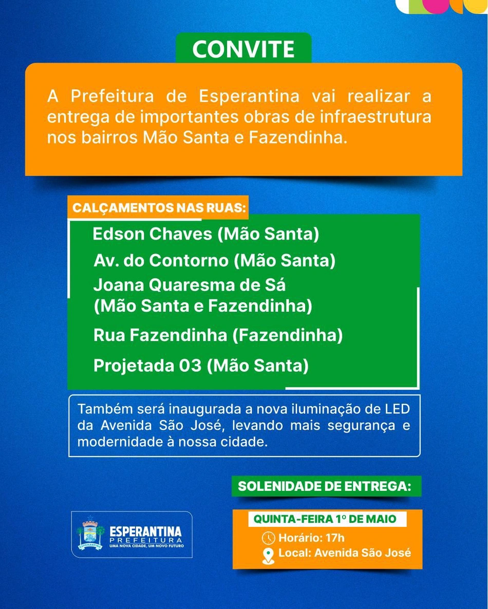 Convite da Prefeitura de Teresina