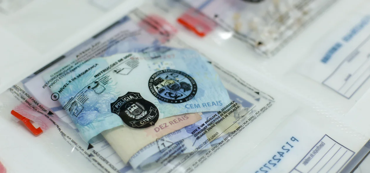 Dinheiro apreendido pelos policiais