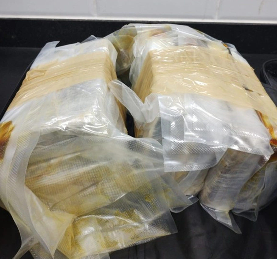 Droga apreendida pela Polícia Federal no Aeroporto Internacional de Fortaleza