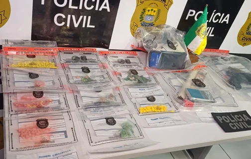 Drogas apreendidas durante operação Desmonte