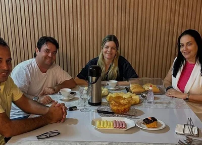 Encontro entre a deputada estadual Gracinha Moraes e Tiago Junqueira, presidente do PL no Piauí