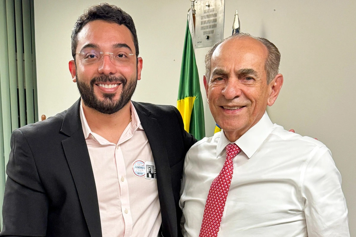 Francisco Emanuel, prefeito de Parnaíba pelo PP-PI, e Marcelo Castro, senador pelo MDB-PI