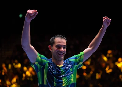 Hugo Calderano conquistou a Copa do Mundo de tênis de mesa