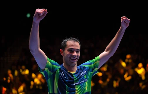 Hugo Calderano conquistou a Copa do Mundo de tênis de mesa