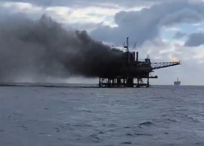 Incêndio em plataforma da Petrobras