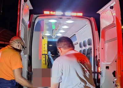 Indivíduo foi socorrido e encaminhado ao HUT