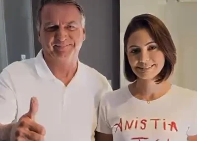 Jair Bolsonaro e Michelle Bolsonaro