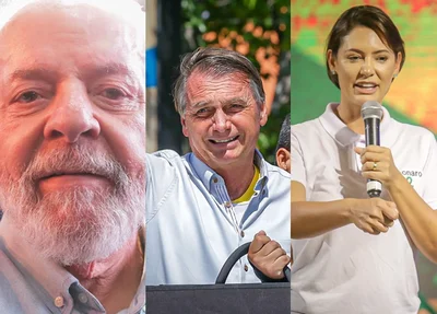 Lula, Bolsonaro e Michelle Bolsonaro