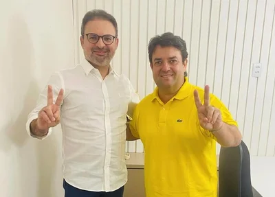 Mainha ao lado de Tiago Junqueira, presidente do PL no Estado do Piauí
