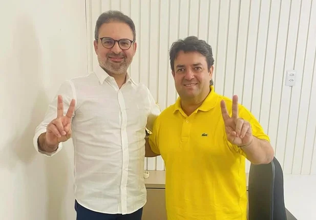 Mainha ao lado de Tiago Junqueira, presidente do PL no Estado do Piauí