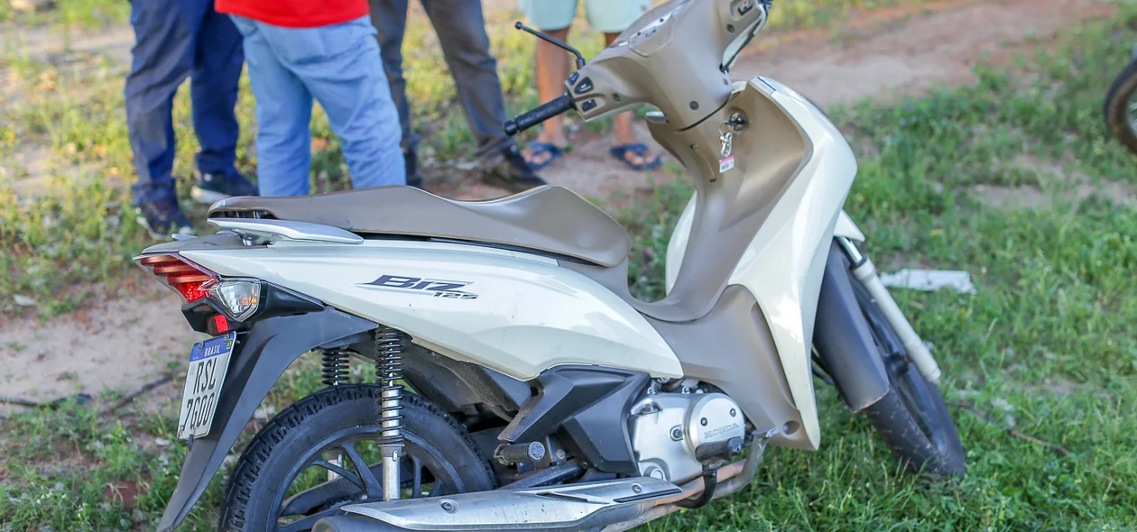 Motocicleta envolvida no acidente