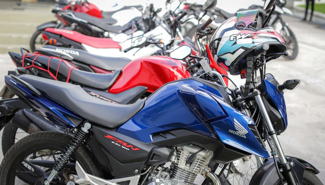 Motos apreendidas durante a Operação Rolezinho