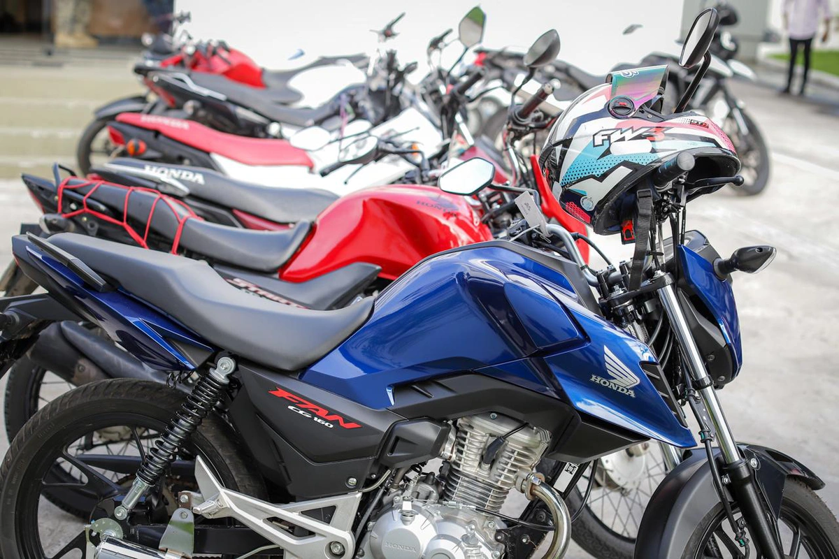 Motos apreendidas durante a Operação Rolezinho