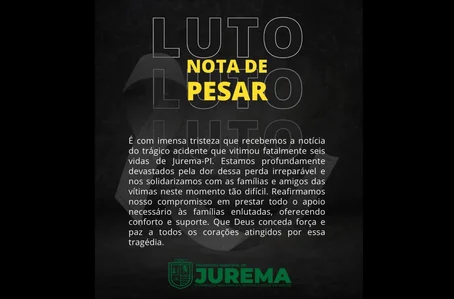 Nota de pesar da Prefeitura de Jurema