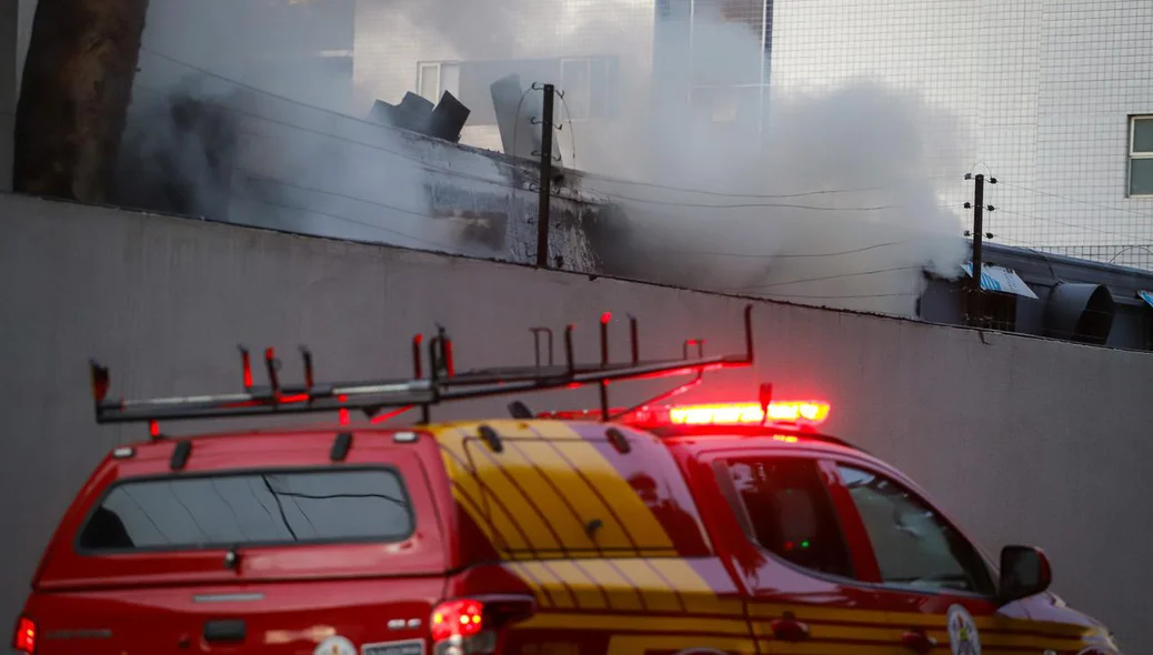 O incêndio assustou moradores da região