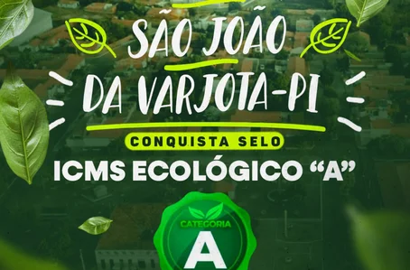 O município garantiu a adesão ao ICMS Ecológico na categoria A