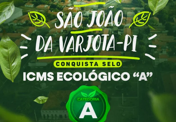 O município garantiu a adesão ao ICMS Ecológico na categoria A