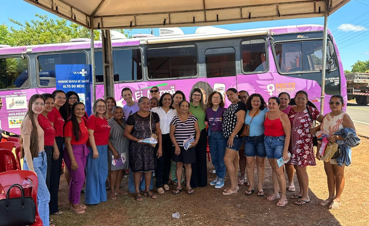 Ônibus Lilás em Campo Maior