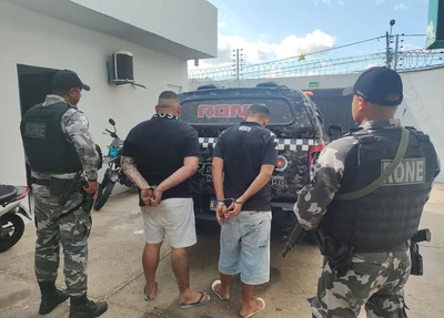 Os dois suspeitos foram conduzidos à Central de Flagrante