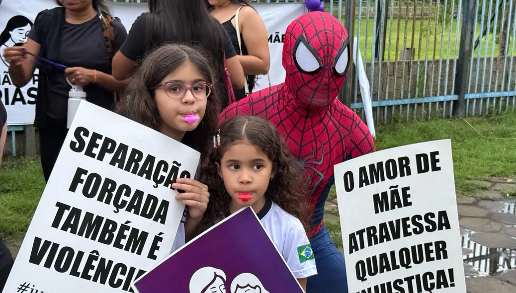 Participantes do protesto