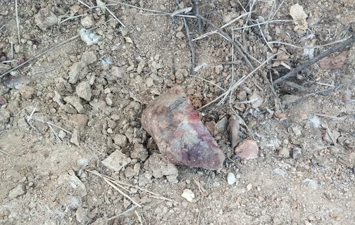 Pedra utilizada na tentativa de feminicídio em Paulistana