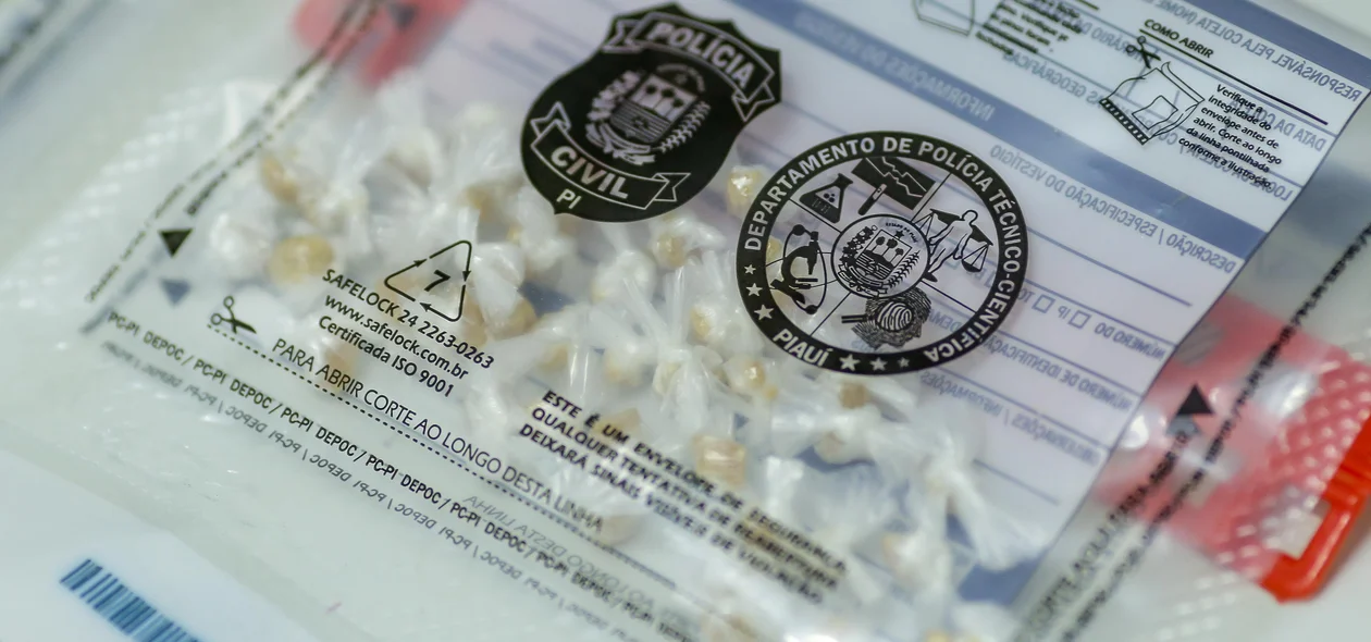 Pedras de crack apreendidas durante a ação na laje