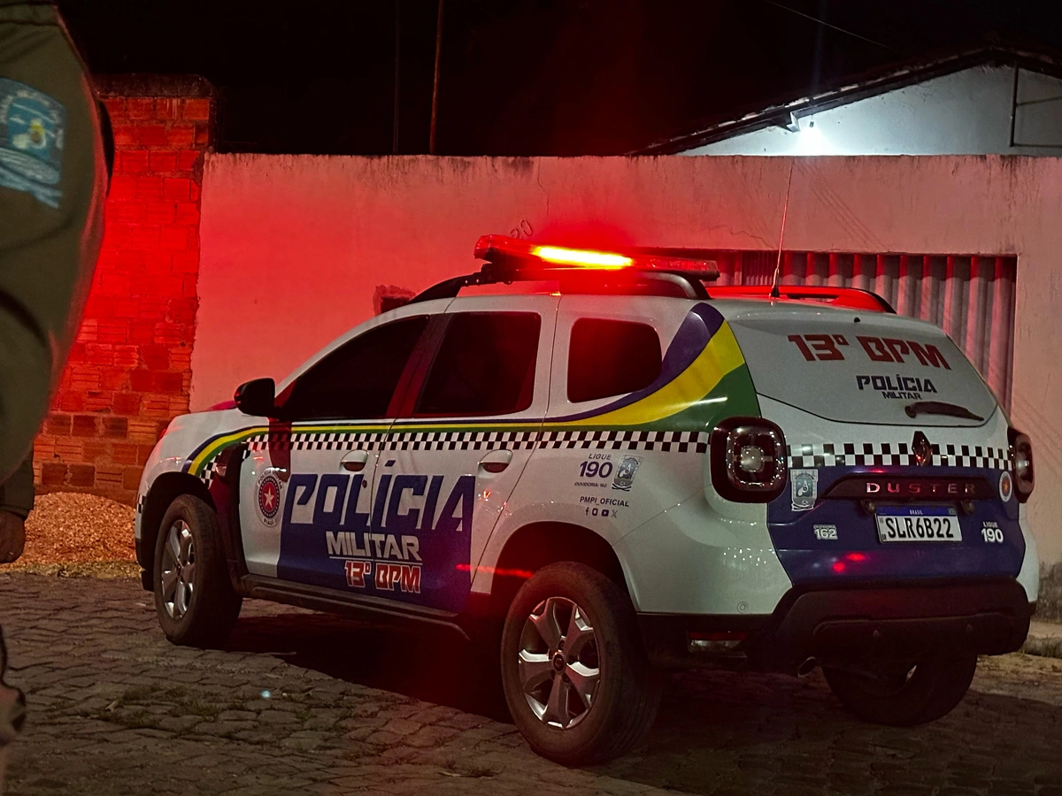 Polícia Militar no local da ocorrência