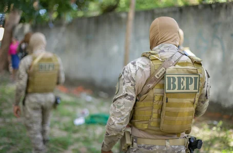 Policiais do BEPI no local do homicídio